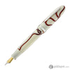 Laban Mento Fountain Pen in Ivory Burgundy Electric Resin Fountain Pen