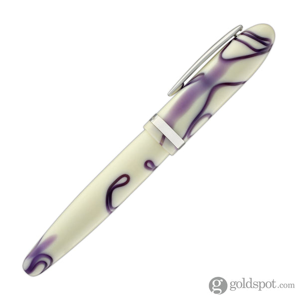 Laban Mento Fountain Pen in Ivory Purple Electric Resin Fountain Pen