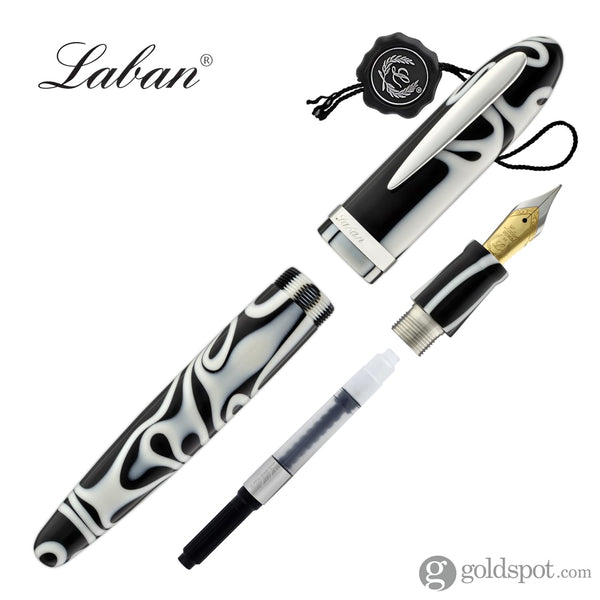 Laban Mento Fountain Pen in White Electric Resin Fountain Pen