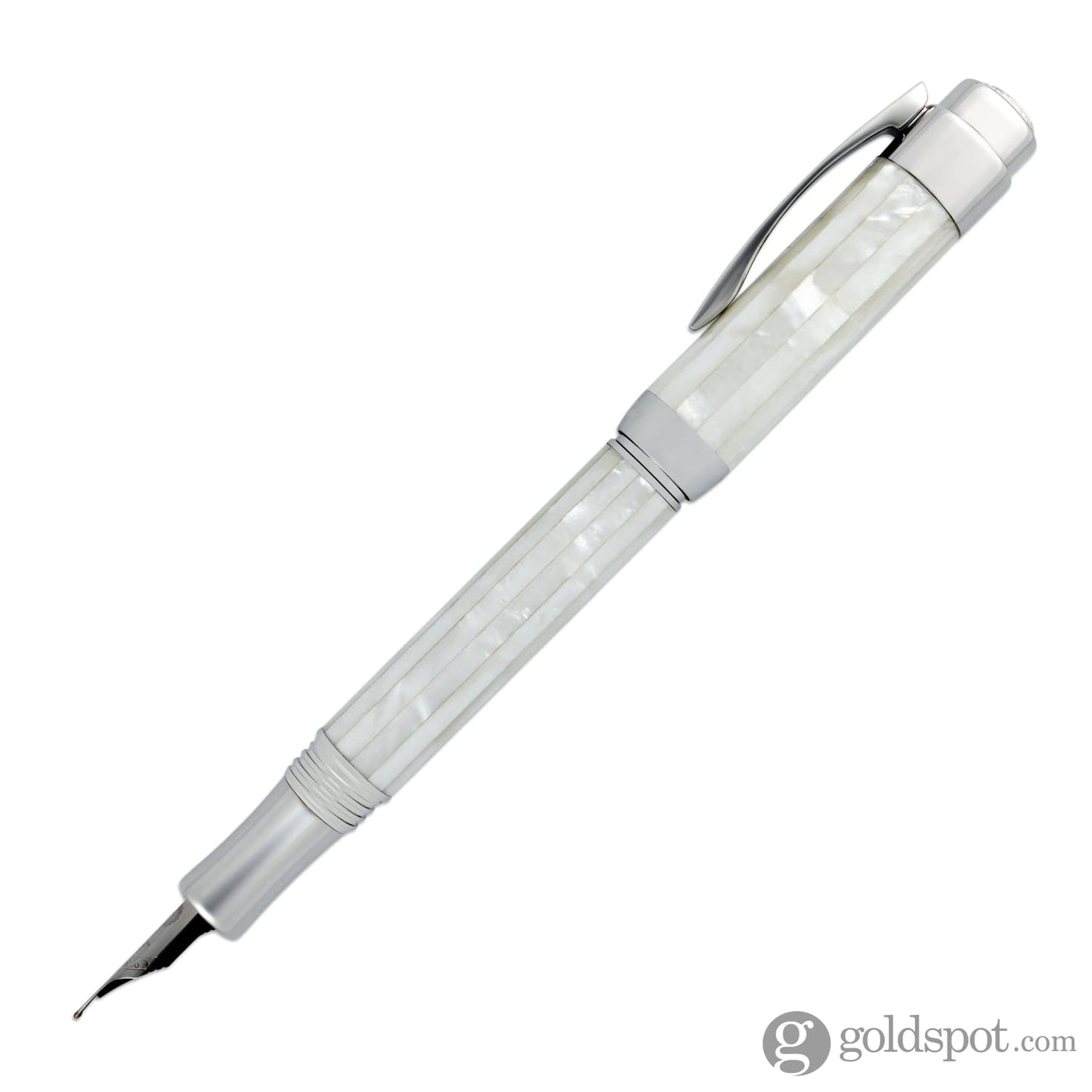 Laban Mother of Pearl Fountain Pen in White Fountain Pen