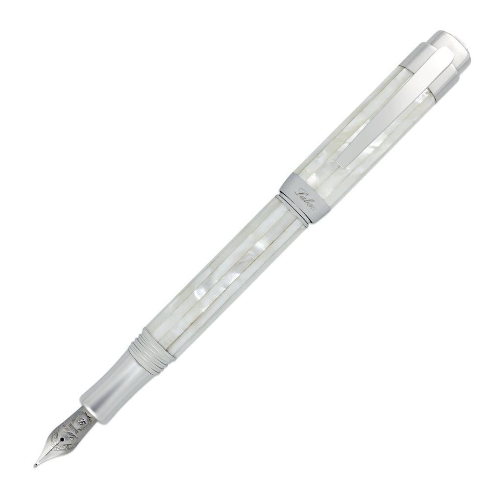 Laban Mother of Pearl Fountain Pen in White Fountain Pen