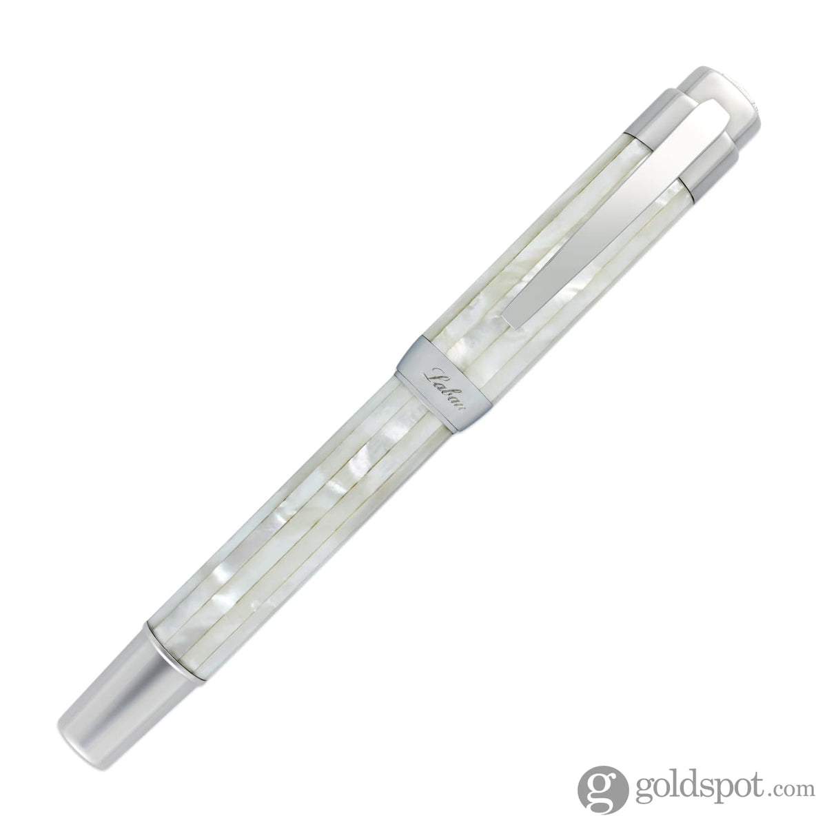 Laban Mother of Pearl Fountain Pen in White - Goldspot Pens