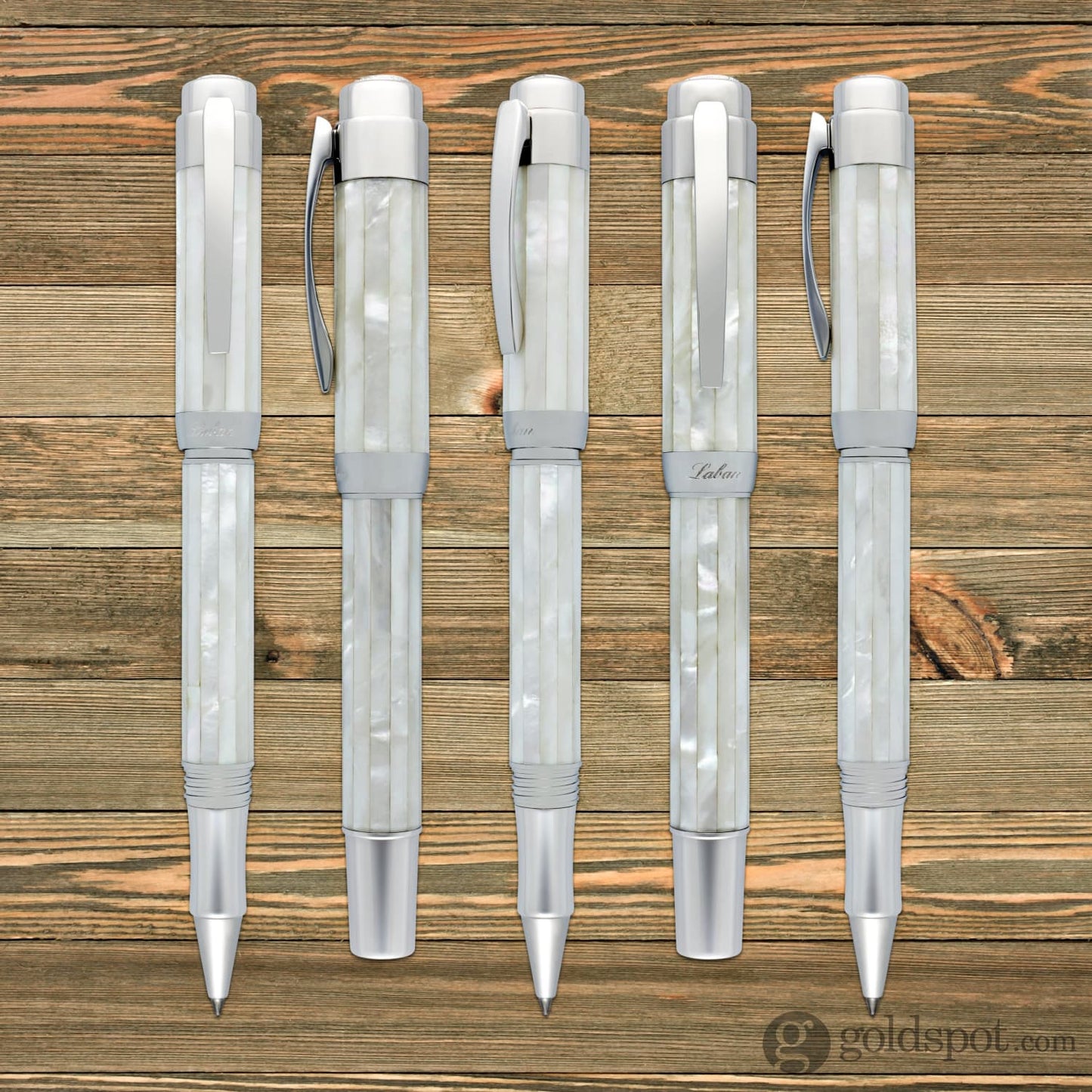Laban Mother of Pearl Rollerball Pen in White Rollerball Pen