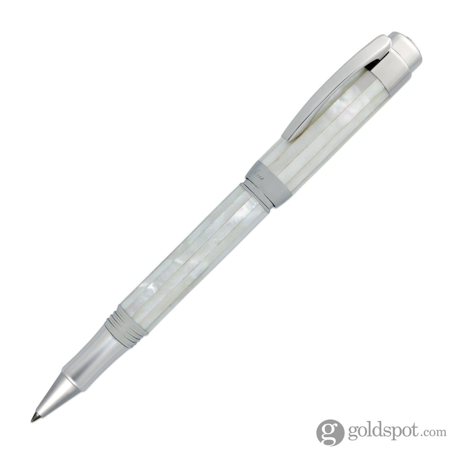 Laban Mother of Pearl Rollerball Pen in White Rollerball Pen