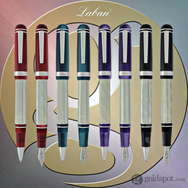 Laban Rainbow Pearl Fountain Pen in Purple - Medium Point Misc