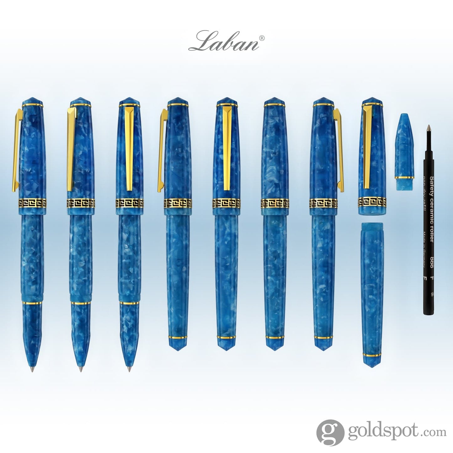 Laban Rosa Rollerball Pen in Sky Blue Rollerball Pen