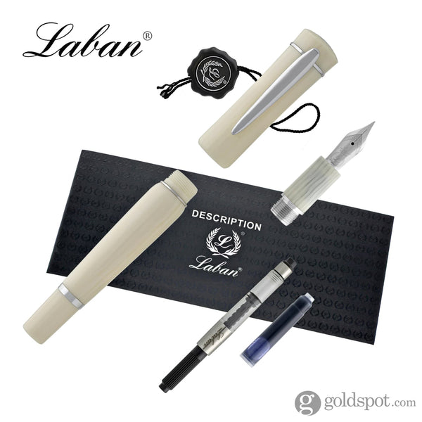 Laban Scepter Fountain Pen in Ivory - Medium Point Fountain Pen