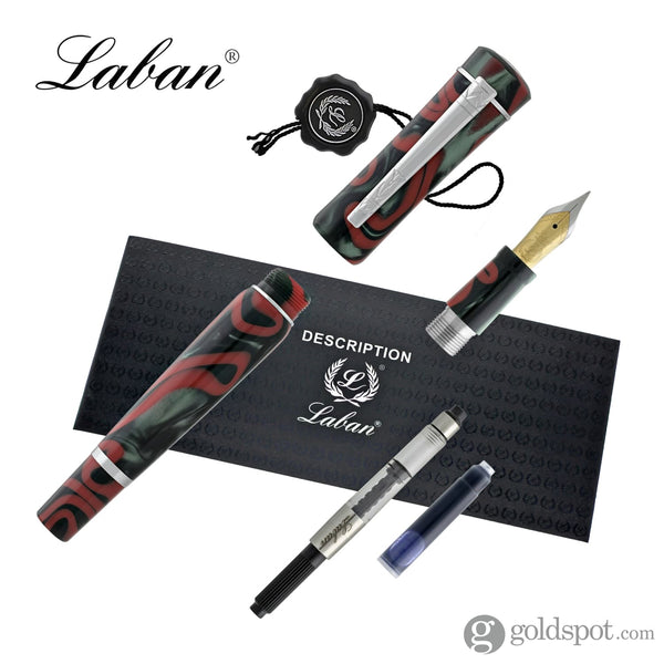 Laban Scepter Fountain Pen in Red Electric - Medium Point Fountain Pen