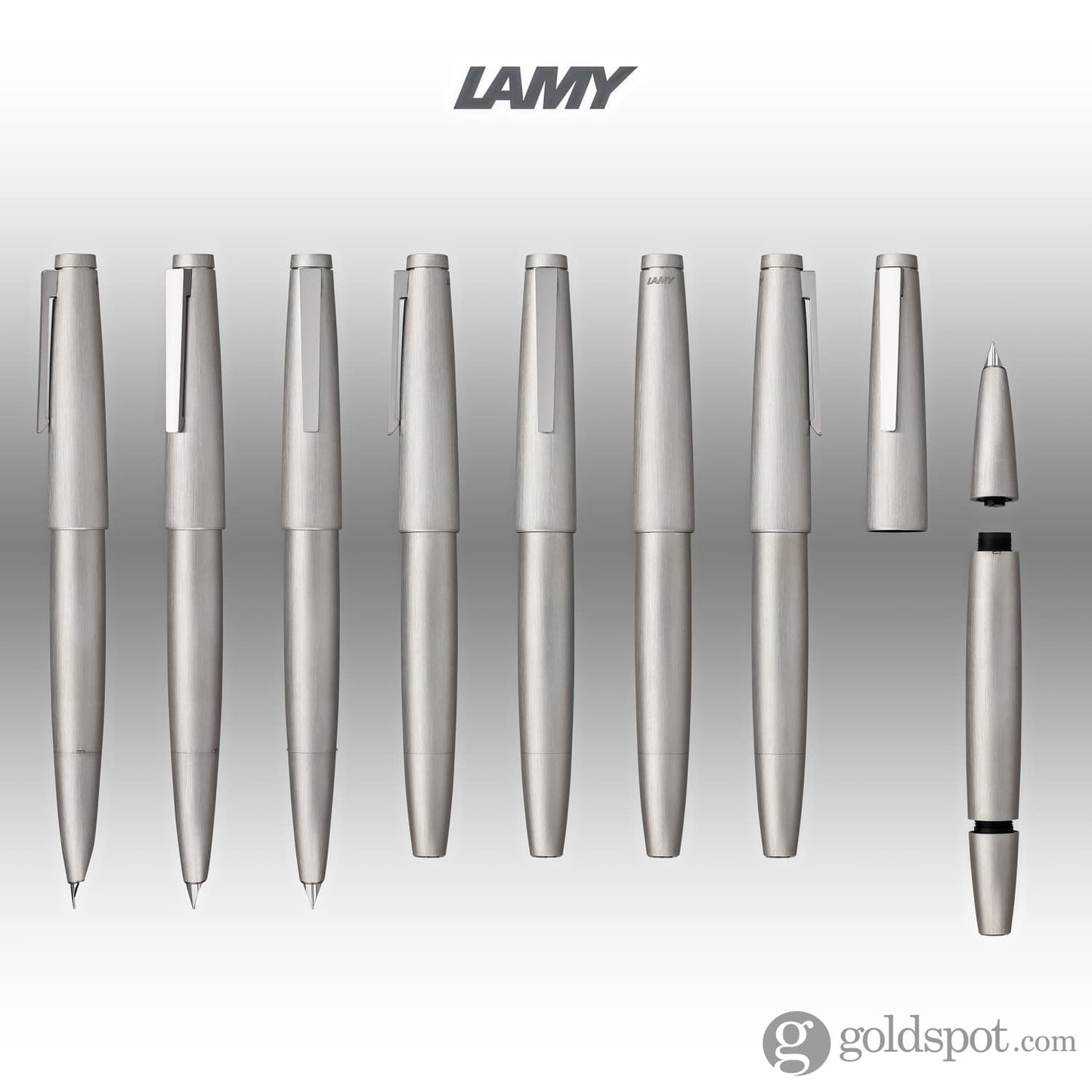 Lamy 2000 Fountain Pen in Stainless Steel - 14K Gold Fountain Pen