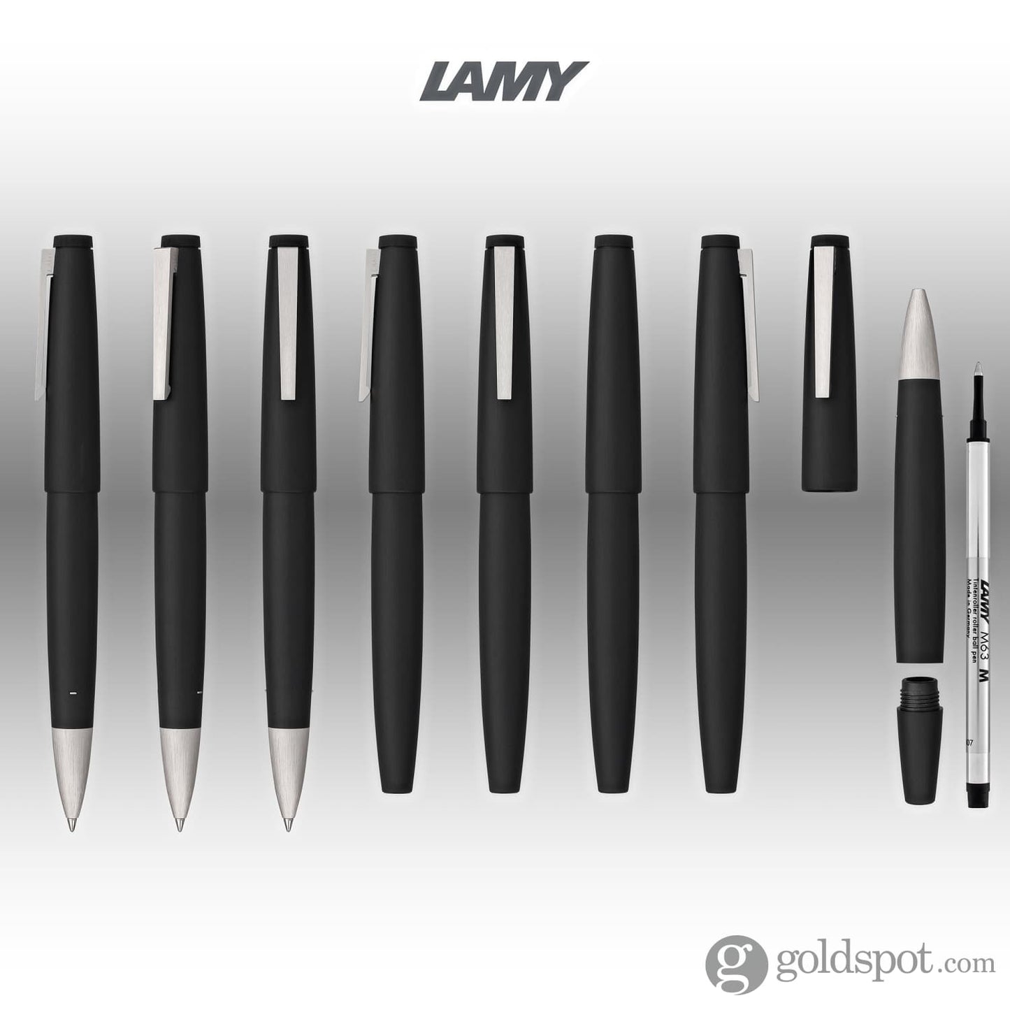 Lamy 2000 Rollerball Pen in Black with Stainless Steel Trim Rollerball Pen