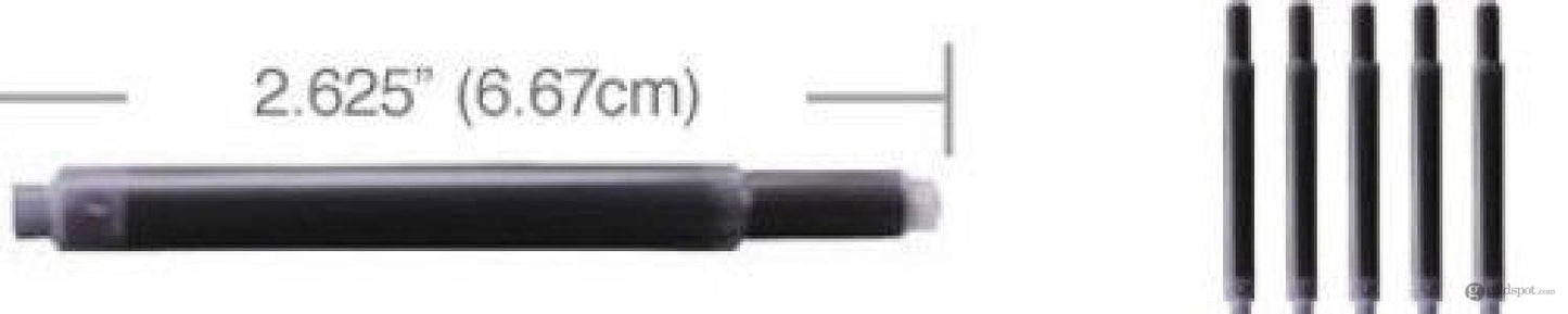 Lamy Fountain Ink Cartridges in Black by Monteverde - Pack of 5 Fountain Pen Cartridges
