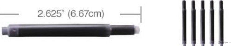 Lamy Fountain Ink Cartridges in Black by Monteverde - Pack of 5 Fountain Pen Cartridges