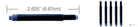 Lamy Fountain Ink Cartridges in Blue/ Black by Monteverde - Pack of 5 Fountain Pen Cartridges