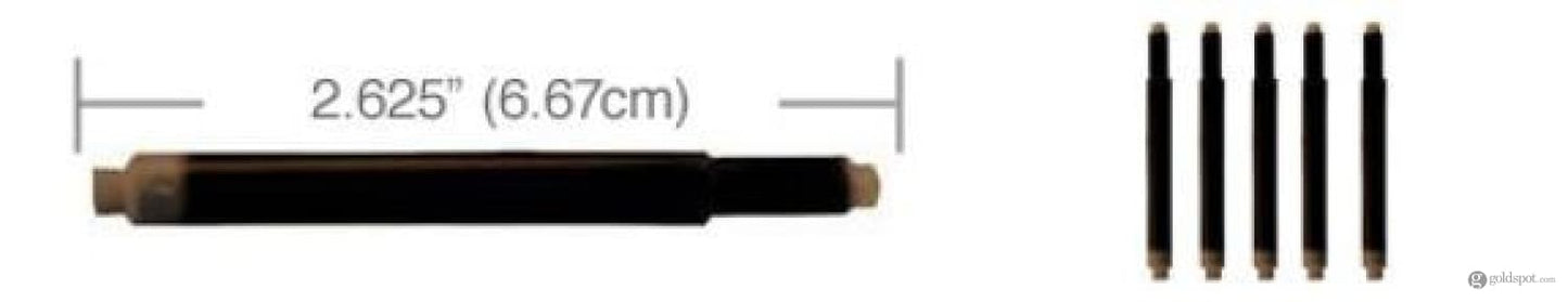 Lamy Fountain Ink Cartridges in Brown by Monteverde - Pack of 5 Fountain Pen Cartridges