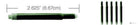 Lamy Fountain Ink Cartridges in Green by Monteverde - Pack of 5 Fountain Pen Cartridges