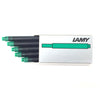 Lamy Fountain Ink Cartridges in Green - Pack of 5 Fountain Pen Cartridges