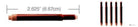 Lamy Fountain Ink Cartridges in Red by Monteverde - Pack of 5 Fountain Pen Cartridges