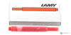 Lamy Fountain Ink Cartridges in Red - Pack of 5 Fountain Pen Cartridges