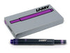 Lamy Fountain Ink Cartridges in Violet - Pack of 5 Fountain Pen Cartridges