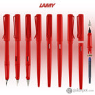 Lamy Joy Calligraphy Fountain Pen in Strawberry with Red Clip - 1.5 mm Stub Nib Fountain Pen