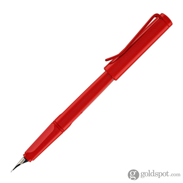 Lamy Joy Calligraphy Fountain Pen in Strawberry with Red Clip - 1.5 mm Stub Nib Fountain Pen