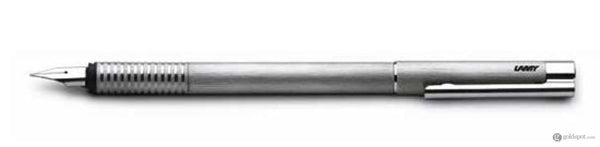 Lamy Logo Fountain Pen in Brushed Stainless Steel Finish Fountain Pen