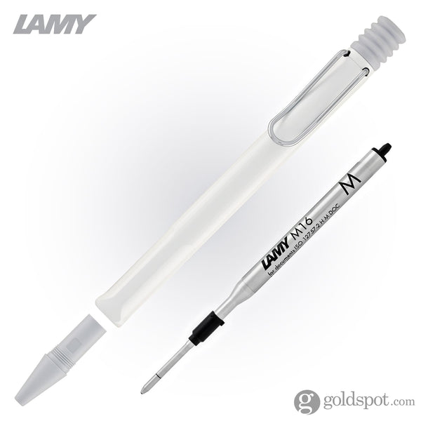 Lamy Safari Ballpoint Pen in White Ballpoint Pens