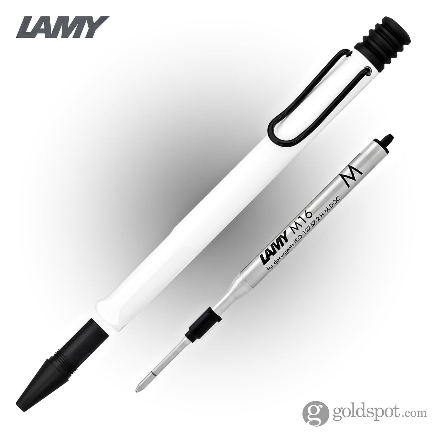 Lamy Safari Ballpoint Pen in White with Black Clip 2022 Special Edition Ballpoint Pen