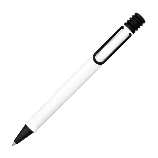 Lamy Safari Ballpoint Pen in White with Black Clip 2022 Special Edition