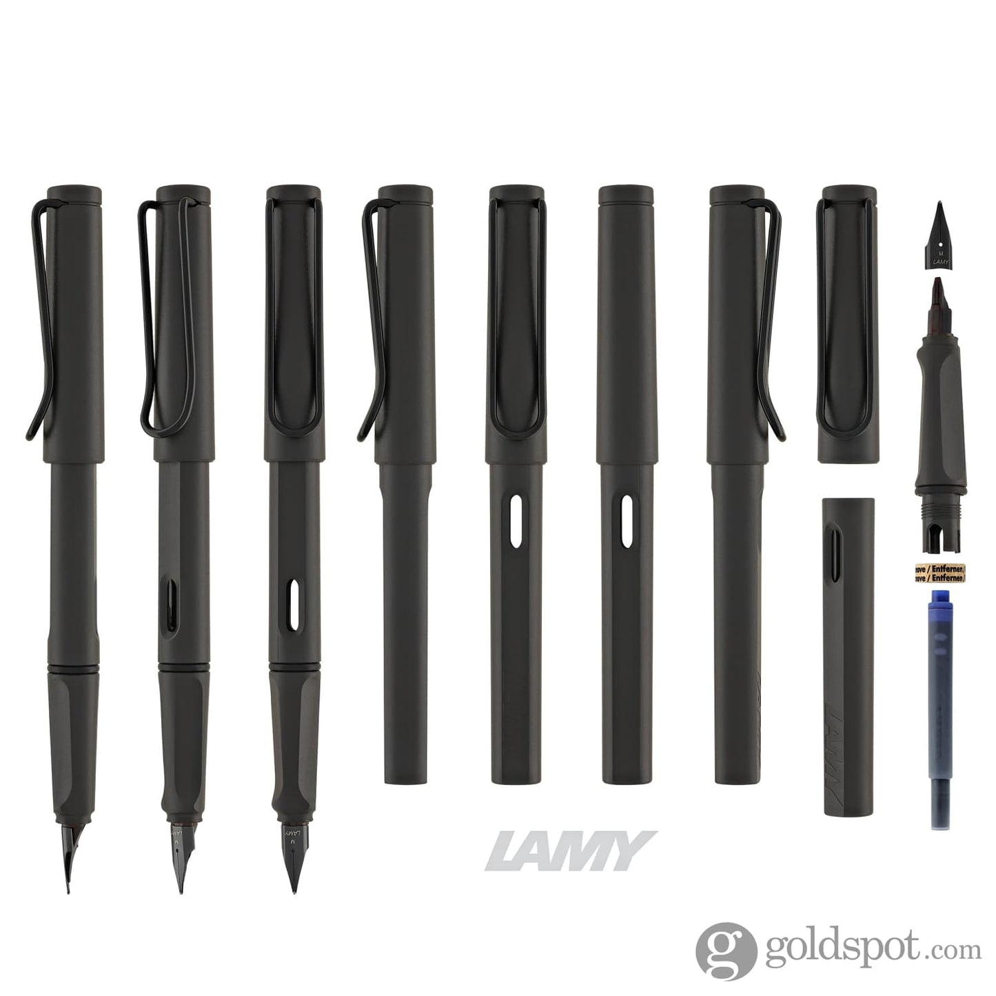 Lamy Safari Fountain Pen in Charcoal Black Goldspot Pens