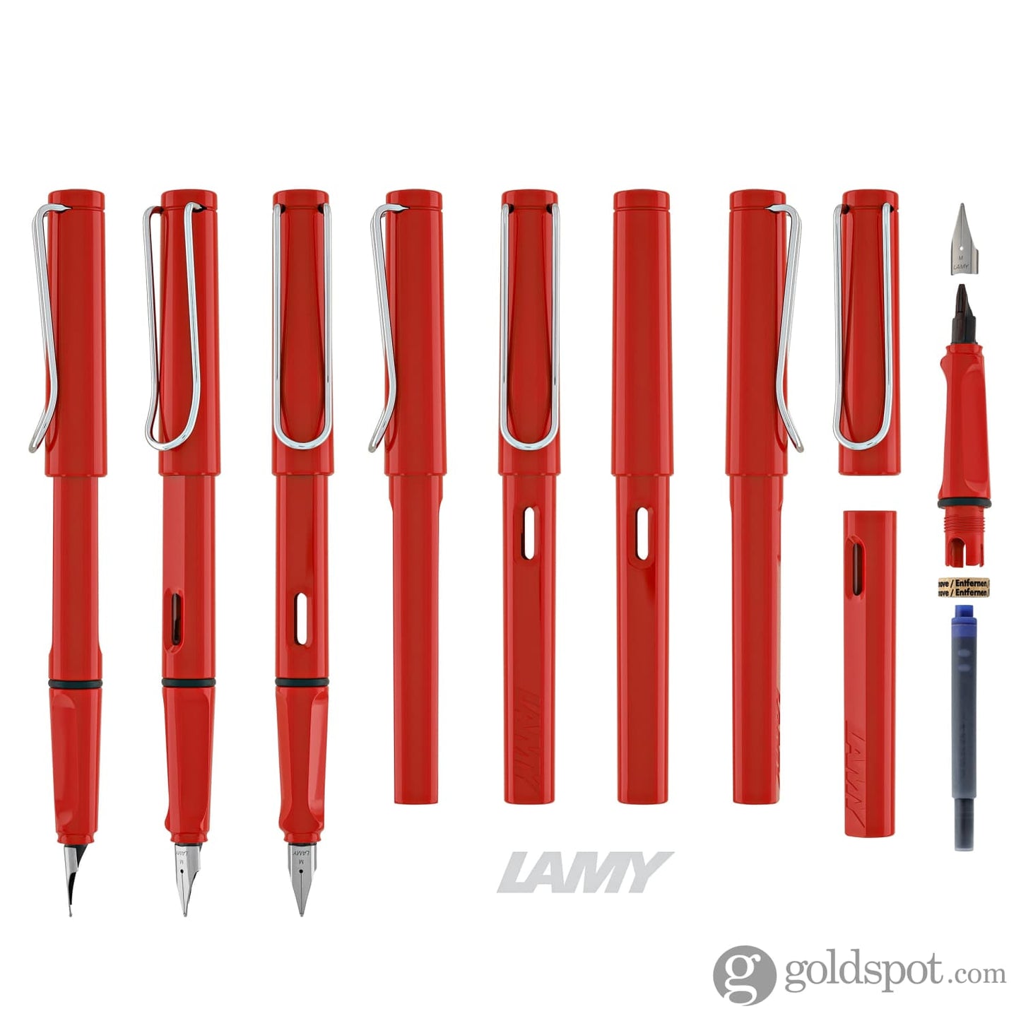 Lamy Safari Fountain Pen in Red Goldspot Pens