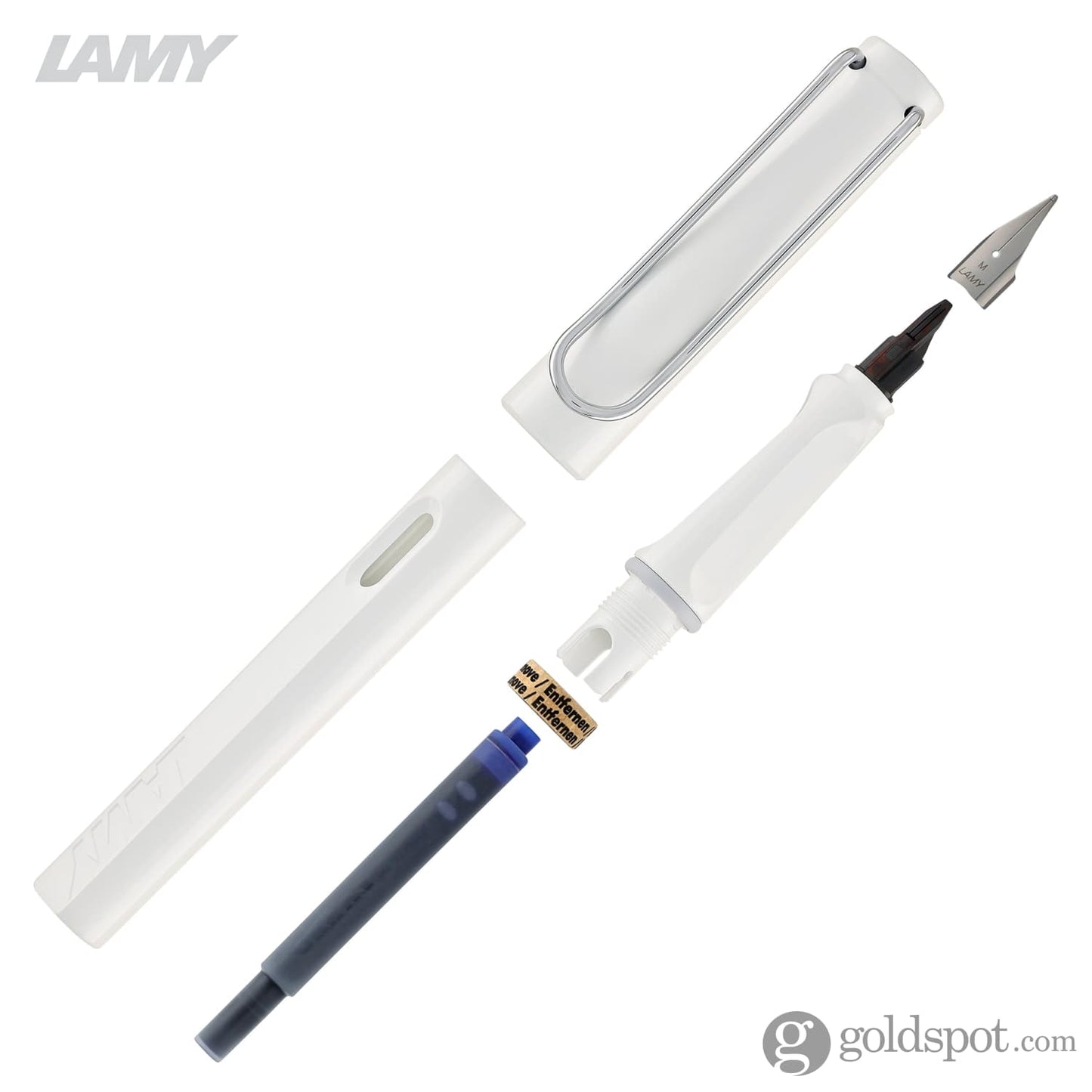 Lamy Safari Fountain Pen in Shiny White Fountain Pen