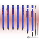 Lamy Safari Mechanical Pencil in Blue with Red Clip - 0.5mm Mechanical Pencils