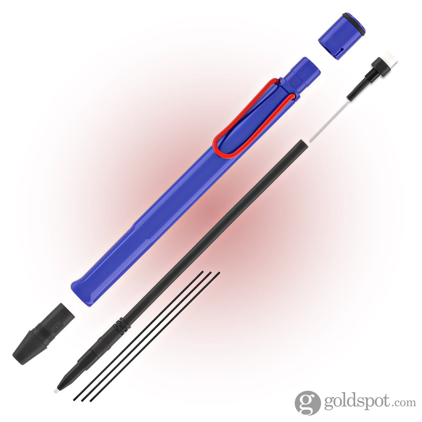 Lamy Safari Mechanical Pencil in Blue with Red Clip - 0.5mm Mechanical Pencils