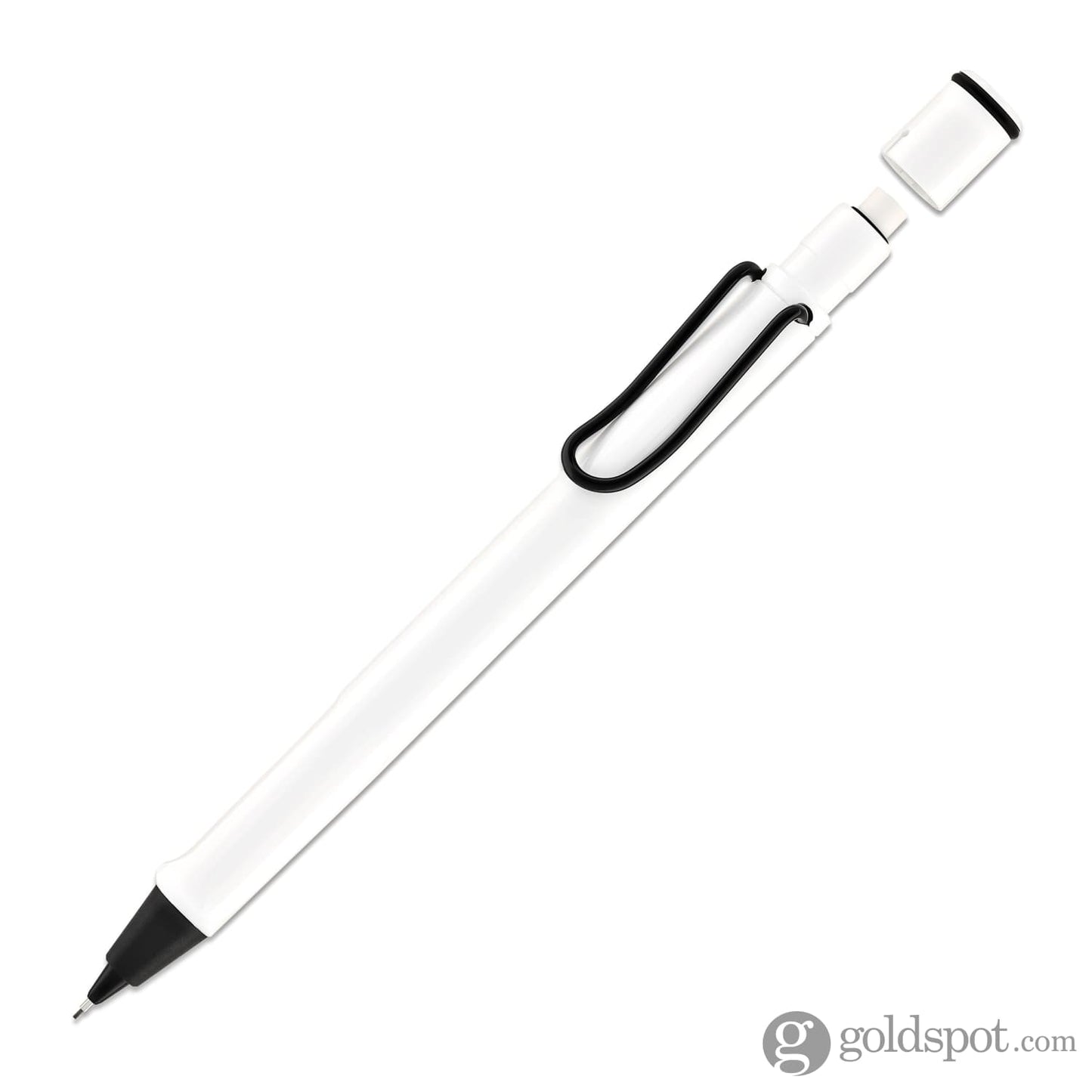 Lamy Safari Mechanical Pencil in White with Black Clip - 0.5mm Mechanical Pencils