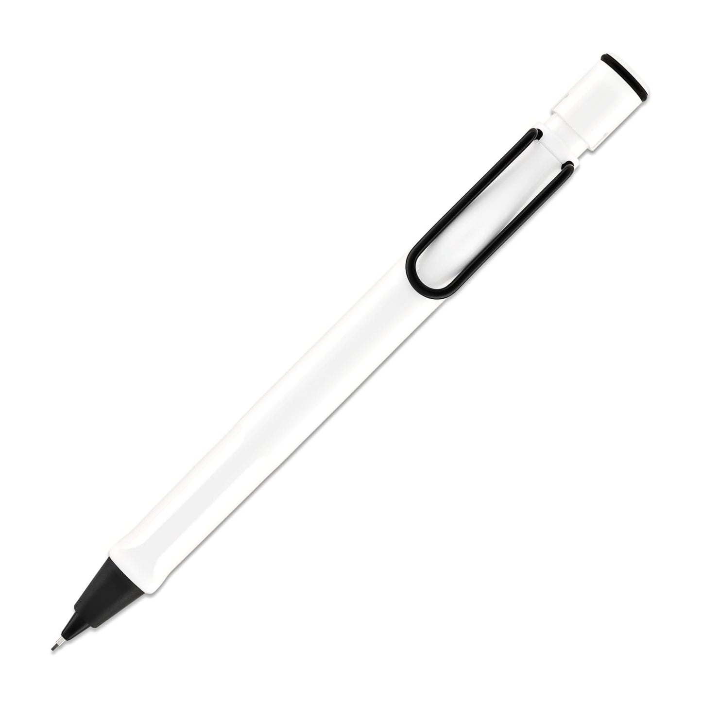 Lamy Safari Mechanical Pencil in White with Black Clip - 0.5mm Mechanical Pencils