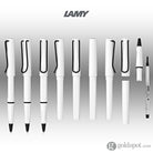 Lamy Safari Rollerball Pen in White with Black Clip 2022 Special Edition Rollerball Pen
