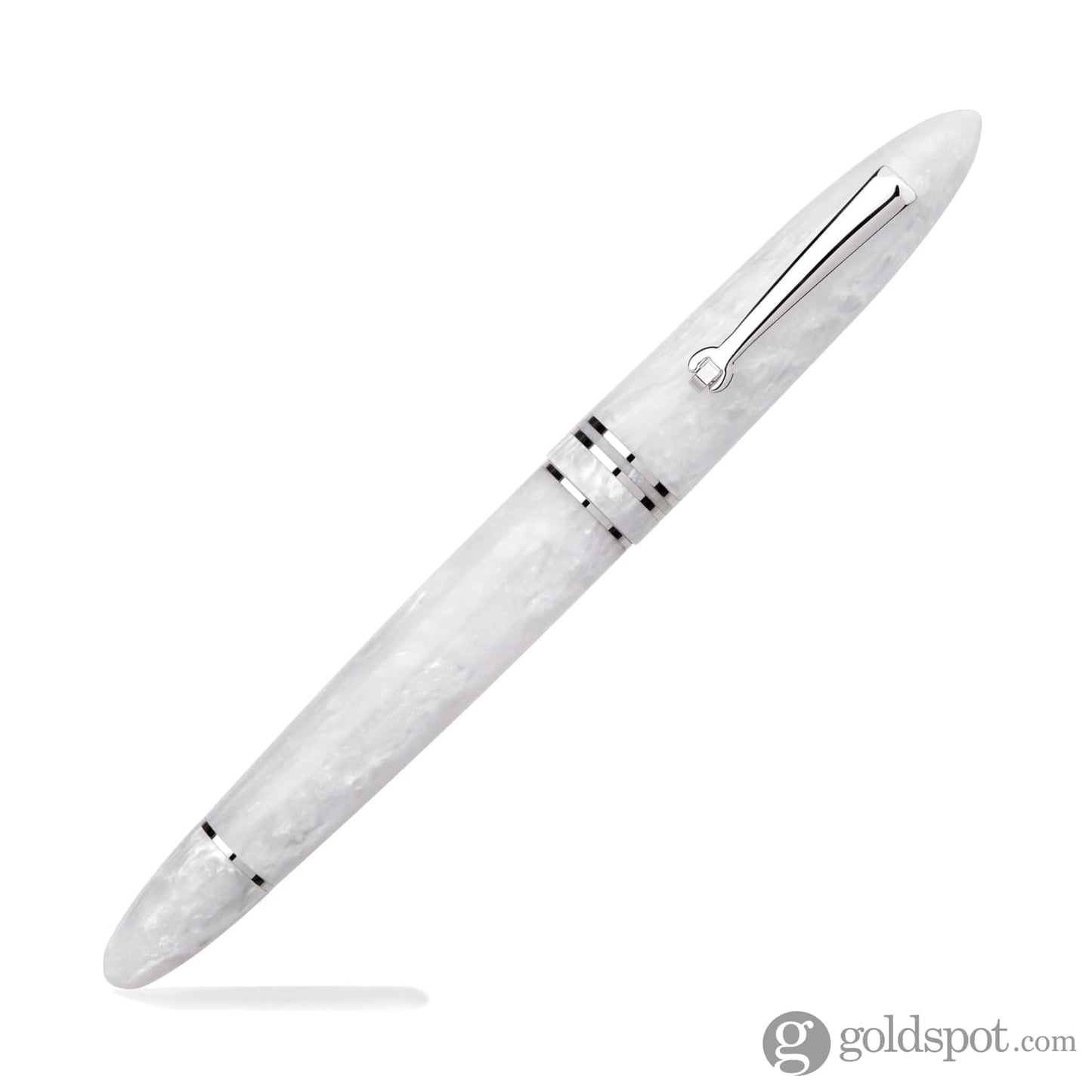 Leonardo Furore Fountain Pen in White Salt with Rhodium Trim Fountain Pen