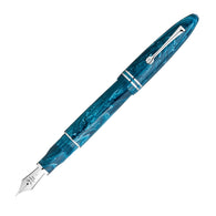 Leonardo Furore Grande Fountain Pen in Blue Positano with Rhodium Trim