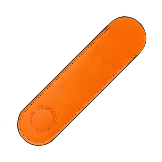 Leonardo Leather Single Pen Sleeve - Orange