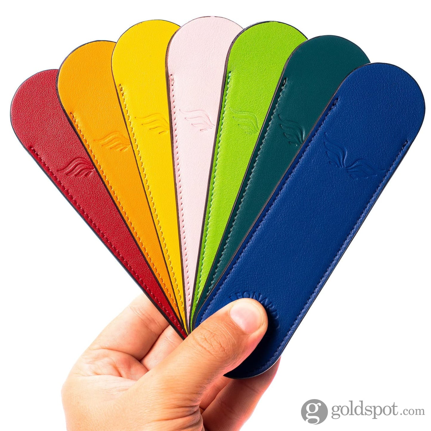 Leonardo Leather Single Pen Sleeve - Royal Blue Pen Case