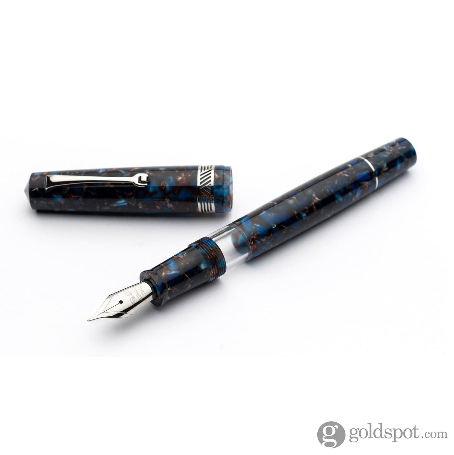Leonardo Momento Magico Fountain Pen in Pietra Salata Medium / Silver Fountain Pen