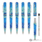 Leonardo Momento Zero Ballpoint Pen in Aloha Silver Trim Ballpoint Pens