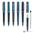 Leonardo Momento Zero Ballpoint Pen in Blue Hawaii Gold Trim Ballpoint Pens