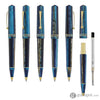 Leonardo Momento Zero Ballpoint Pen in Blue Hawaii Gold Trim Ballpoint Pens