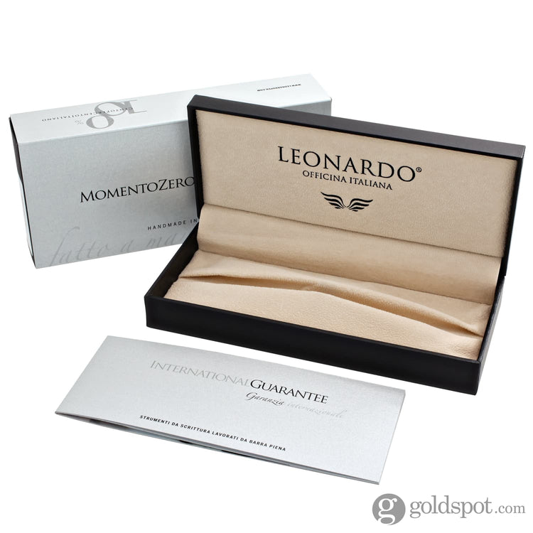 Leonardo Momento Zero Ballpoint Pen in Blue Hawaii Silver Trim Ballpoint Pens