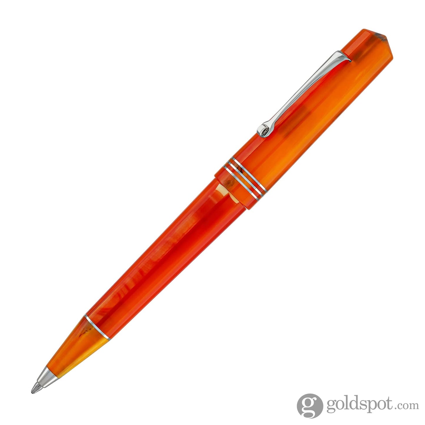 Leonardo Momento Zero Ballpoint Pen in Mango Silver Trim Ballpoint Pens