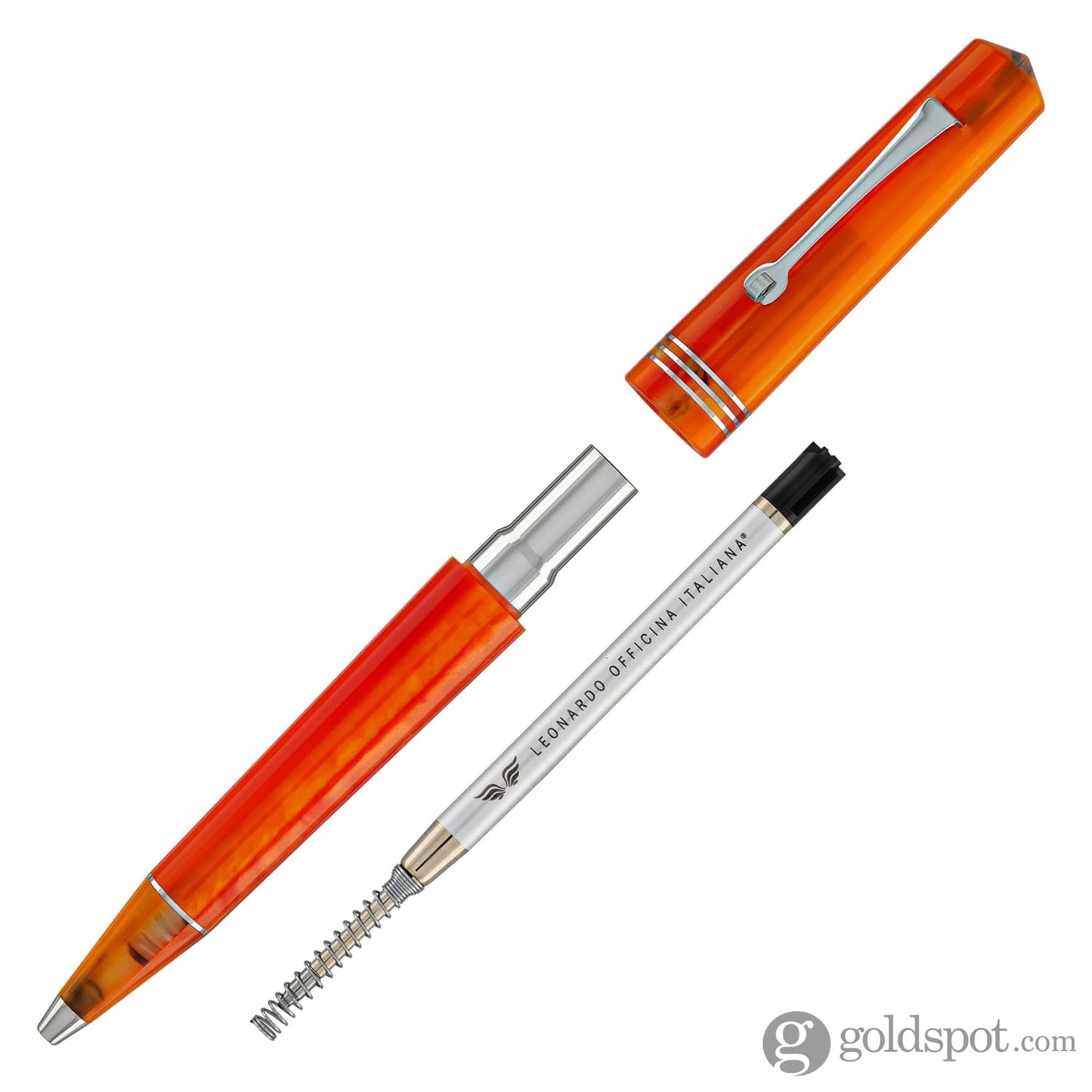 Leonardo Momento Zero Ballpoint Pen in Mango Silver Trim Ballpoint Pens