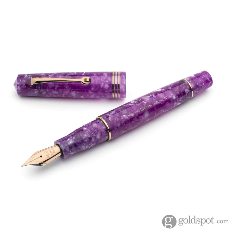 Leonardo Momento Zero Fountain Pen in Lavanda 2021 with Rose Gold Trim 1.1mm Stub Fountain Pen