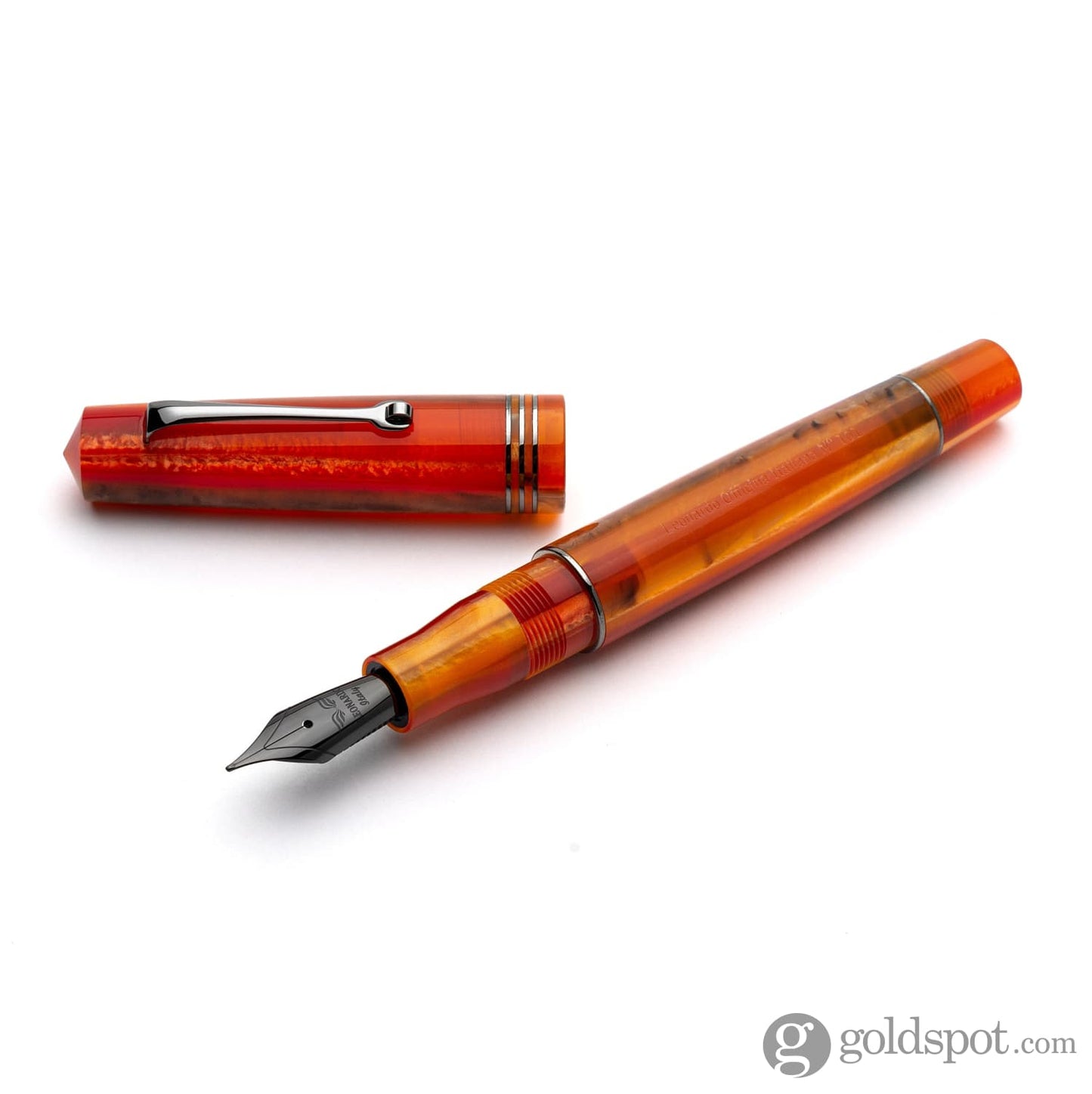 Leonardo Momento Zero Fountain Pen in Mango 1.1mm Stub / Black Fountain Pen
